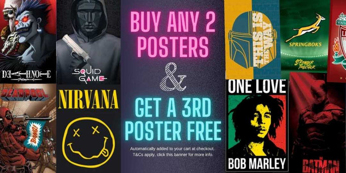 Buy 2 Posters and get a 3rd on us this October