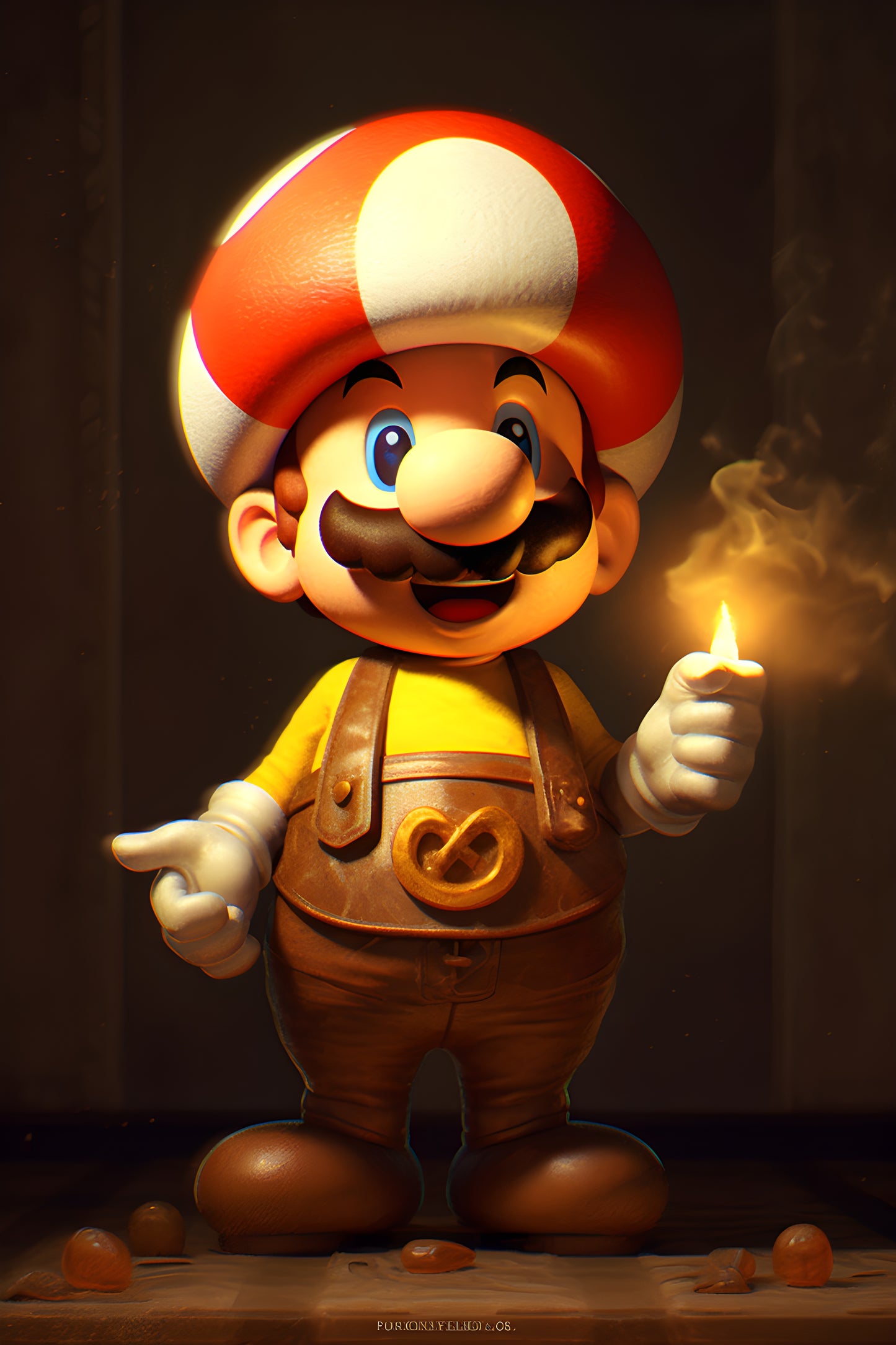 Super Mario 1 Digital Art Gaming Poster