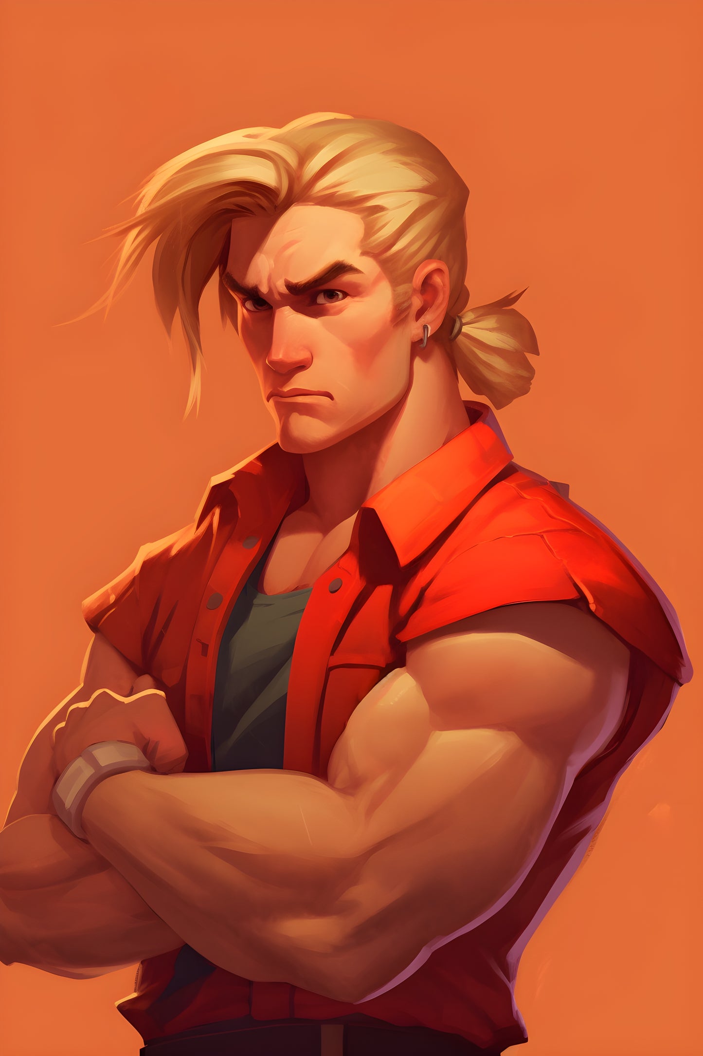 Street Fighter 1 Digital Art Gaming Poster