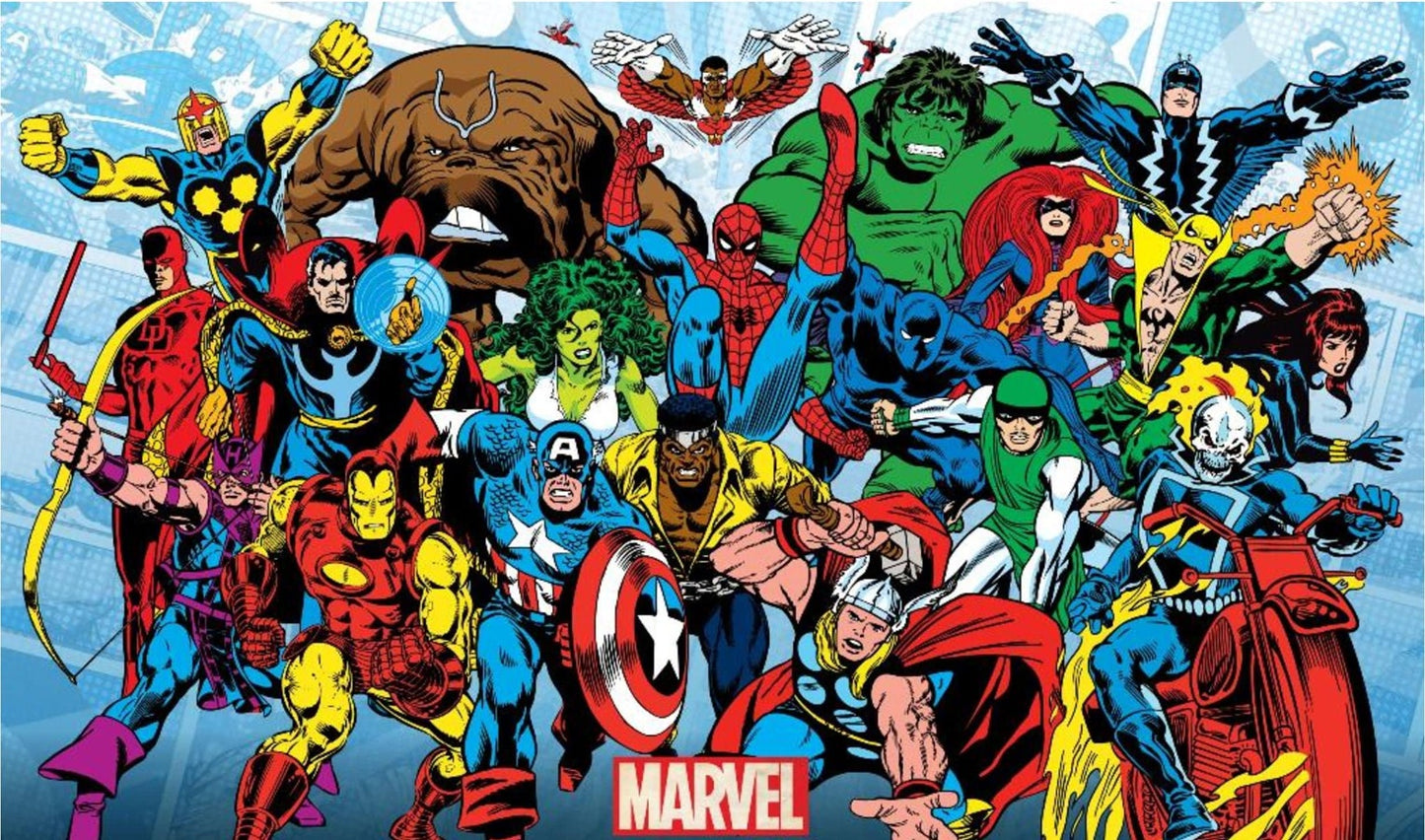 Marvel Comics Retro Running Comic Book Poster