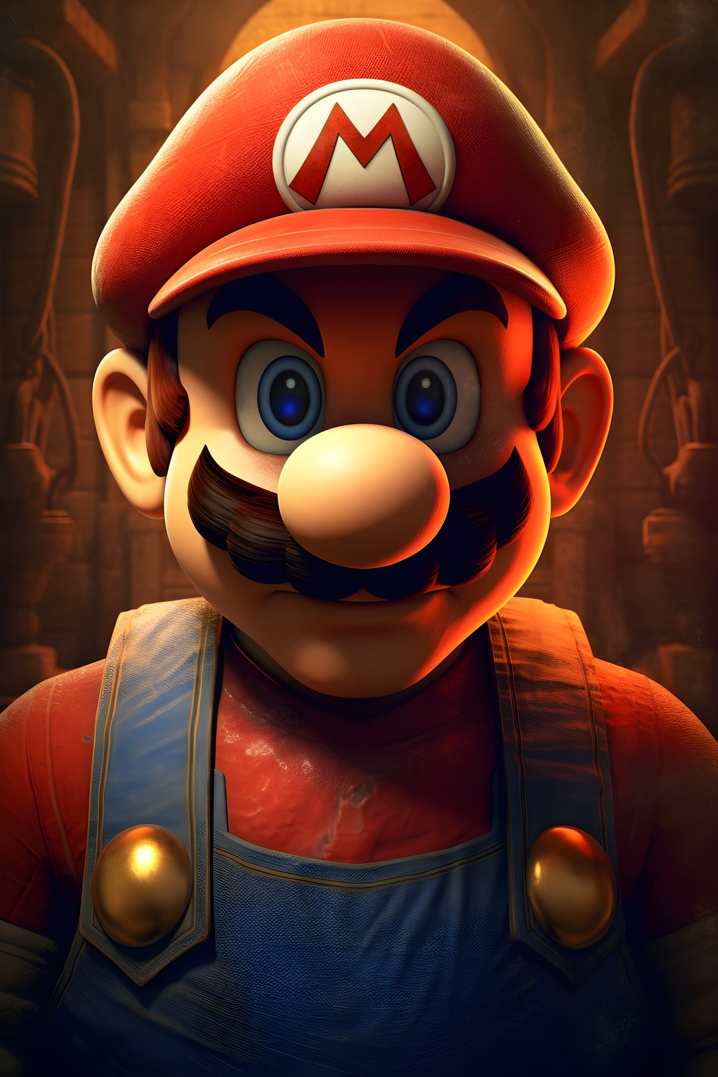 Super Mario 7 Digital Art Gaming Poster