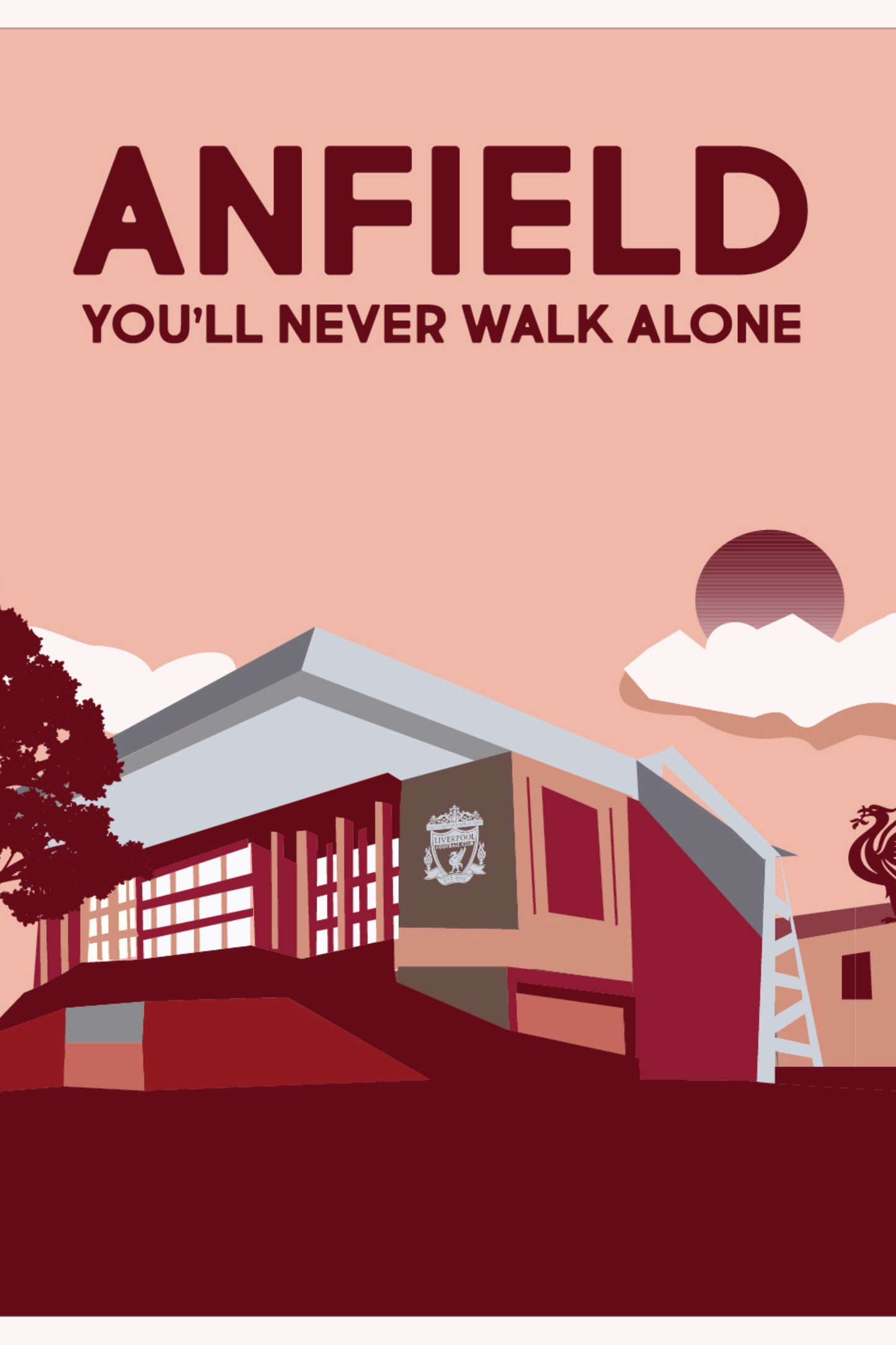 Anfield - Liverpool 1 Digital Art Football Poster