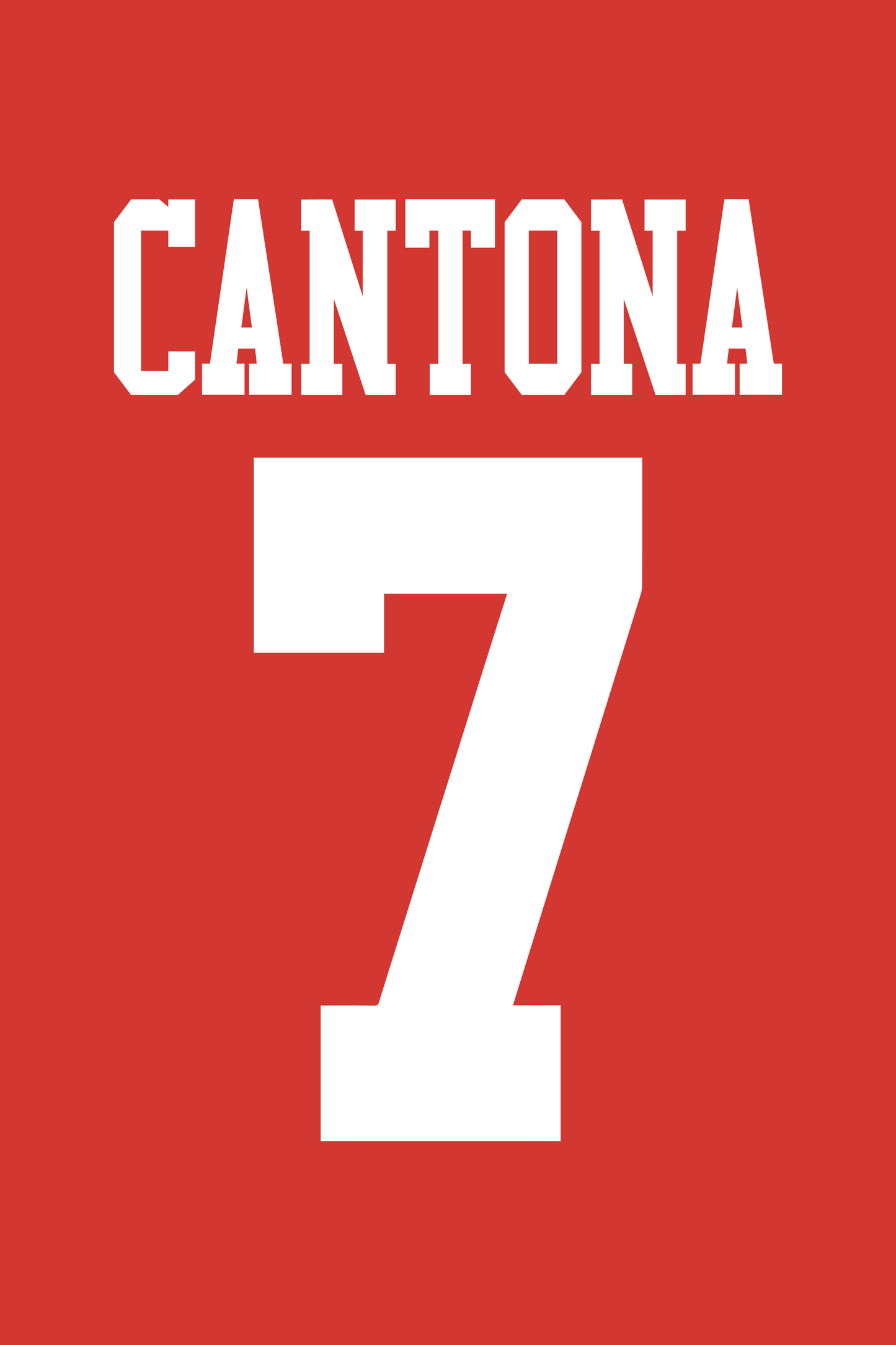 Eric Cantona - Man Utd 3 Digital Art Football Poster