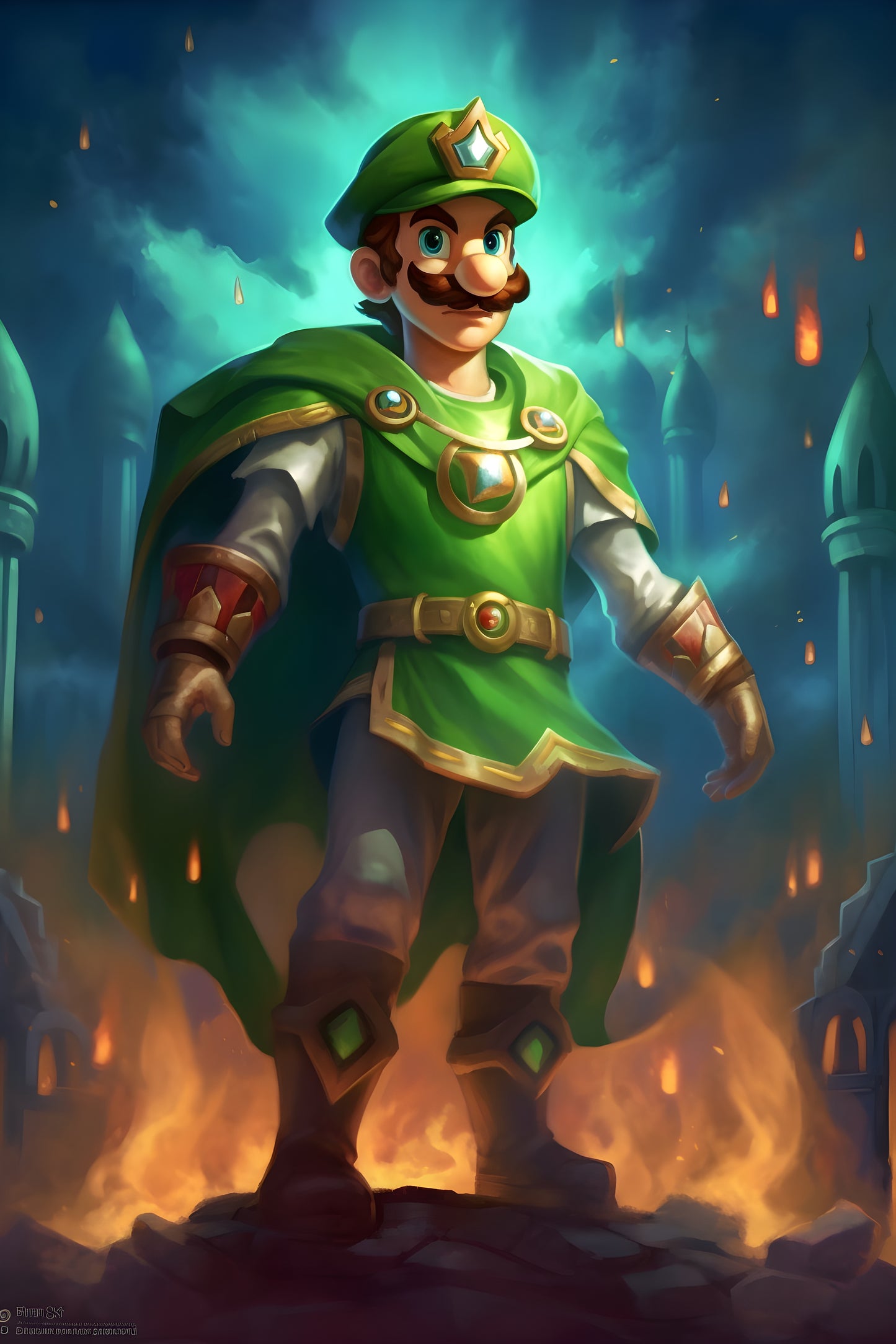 Super Mario 12 Digital Art Gaming Poster