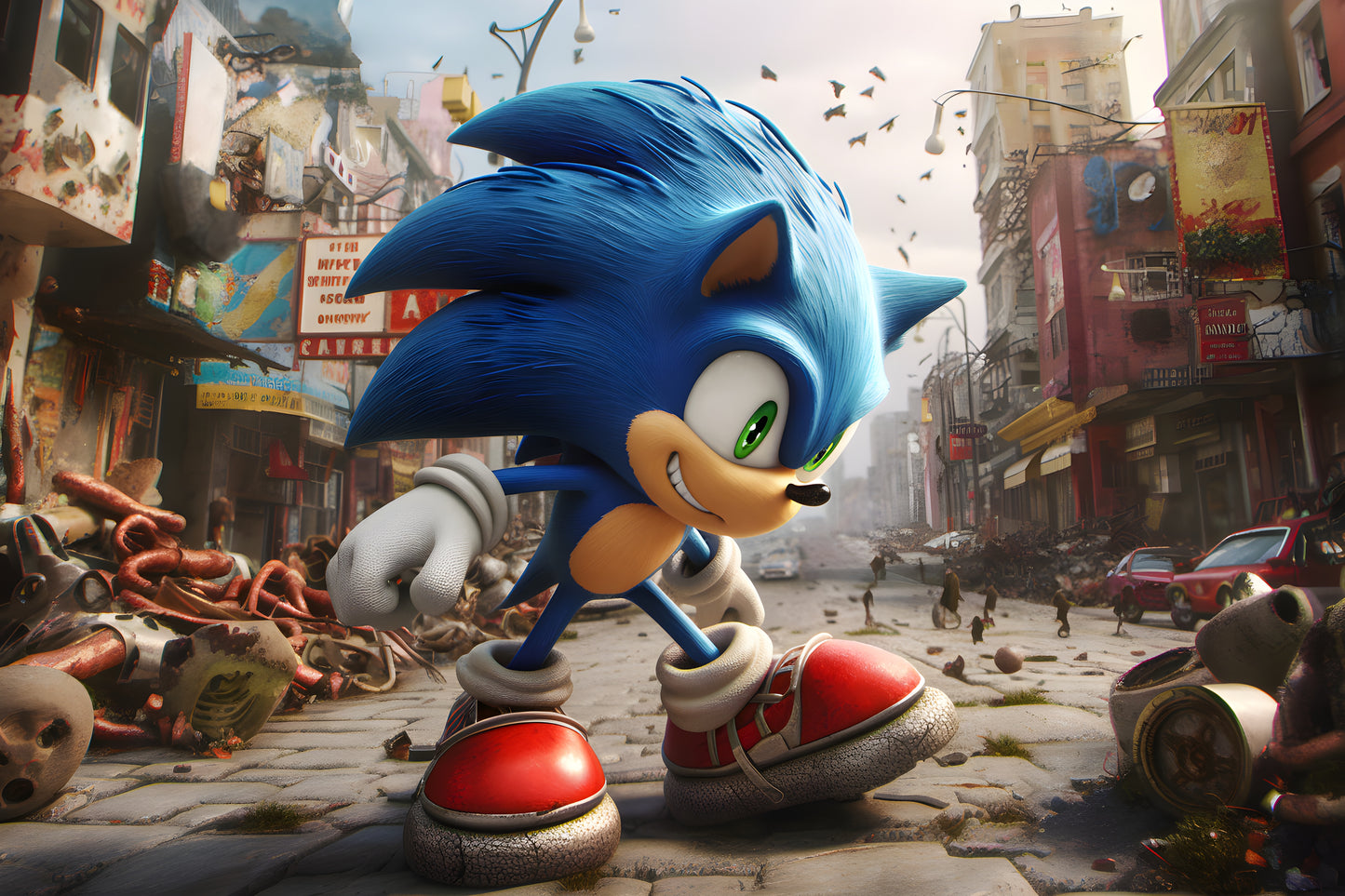Sonic the Hedgehog 3 Digital Art Gaming Poster