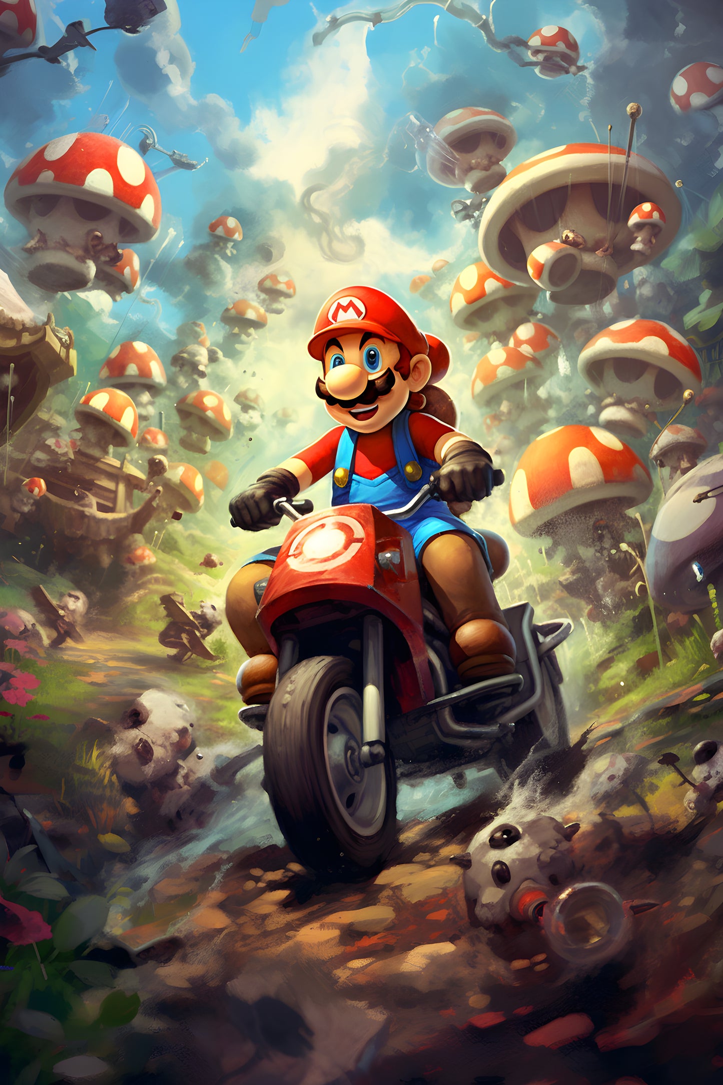 Super Mario 14 Digital Art Gaming Poster
