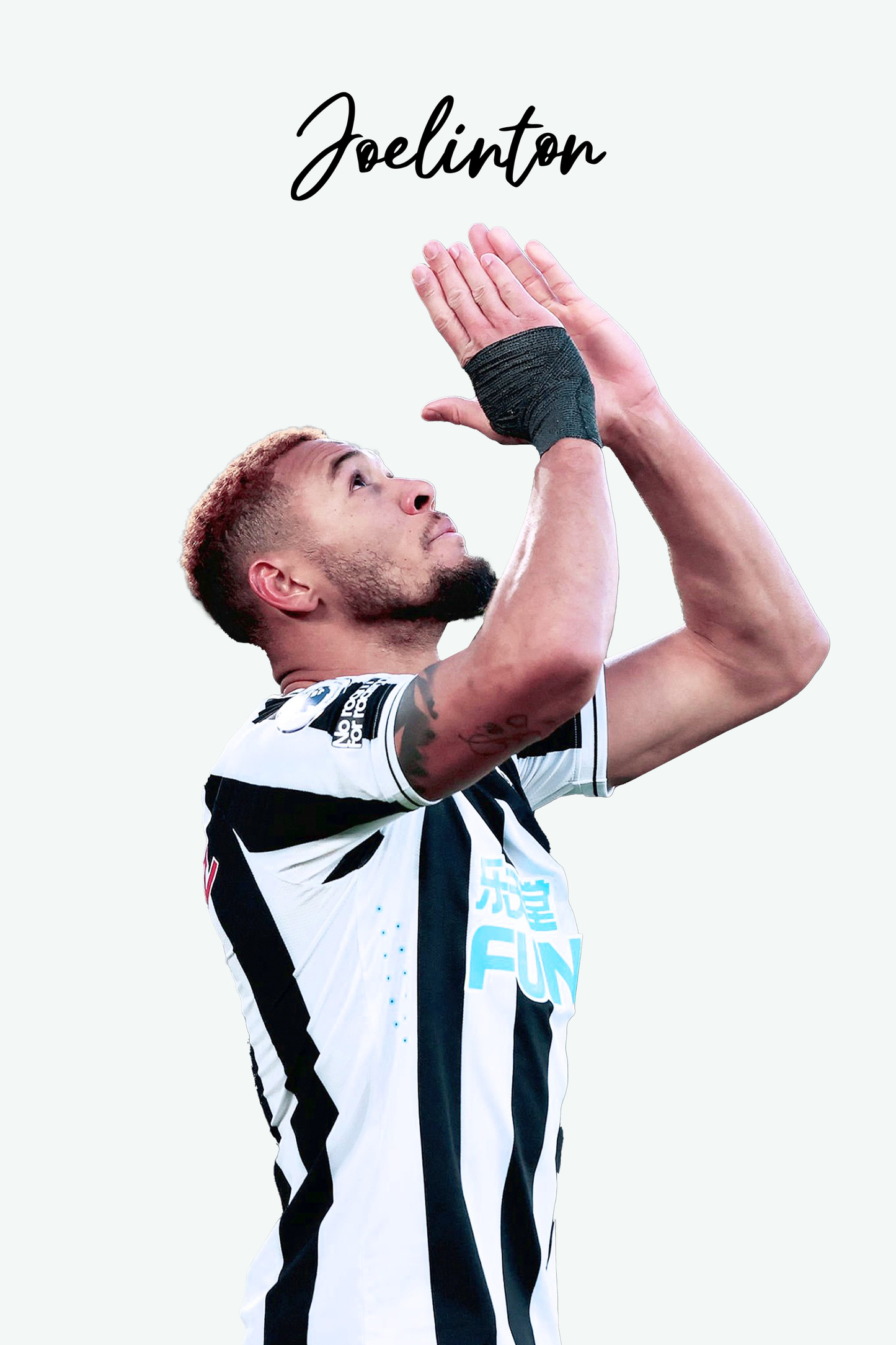 Joelinton - Newcastle 1 Digital Art Football Poster
