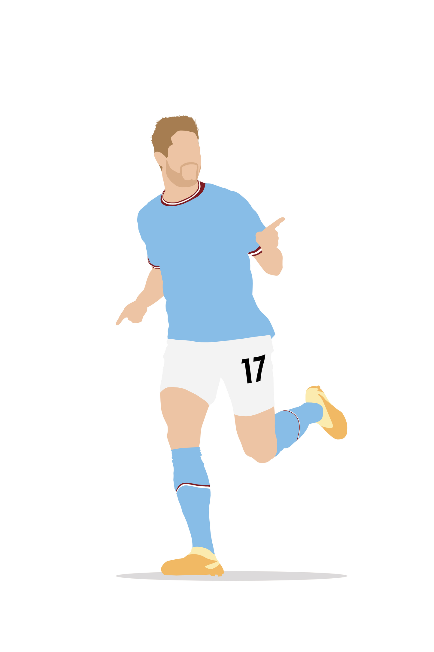 Kevin de Bruyne - Man City 2 Digital Art Football Poster