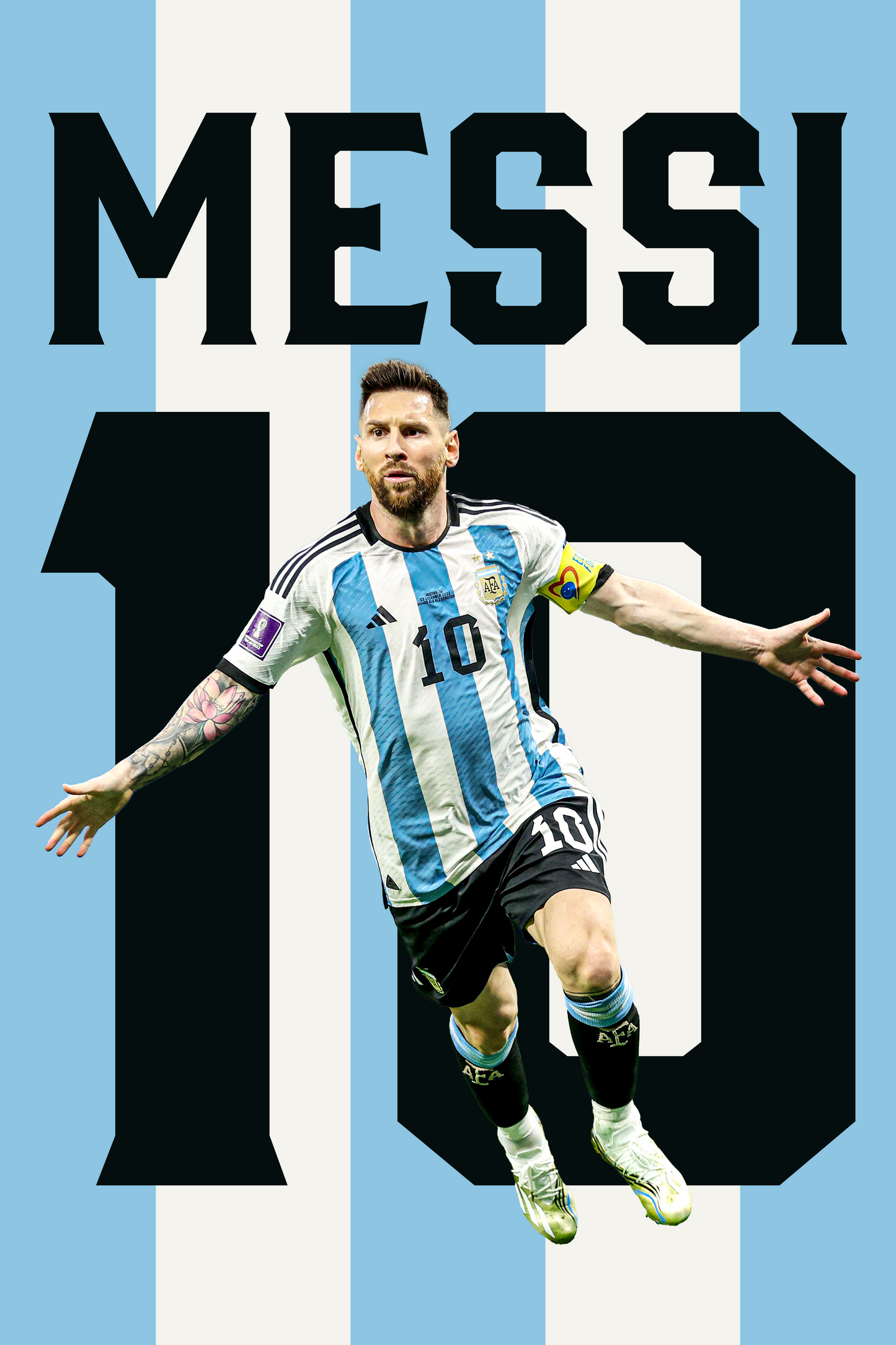 Messi 10 Argentina - Football Poster
