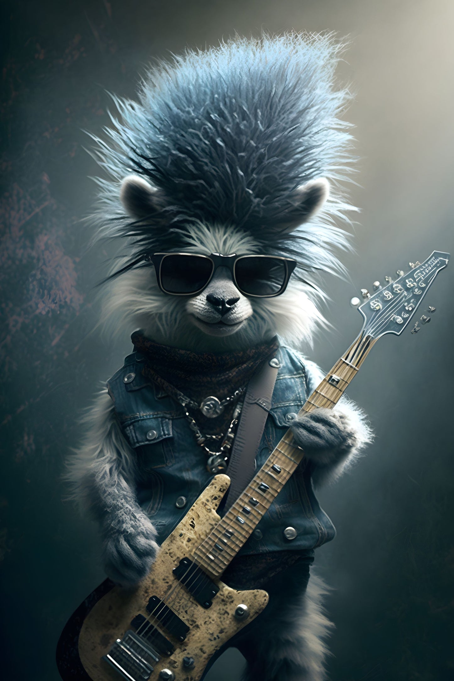 Lama 1 Animal Rock 'n Roll Digital Art Poster
