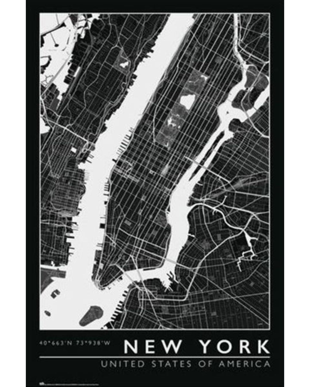 New York City Map Poster