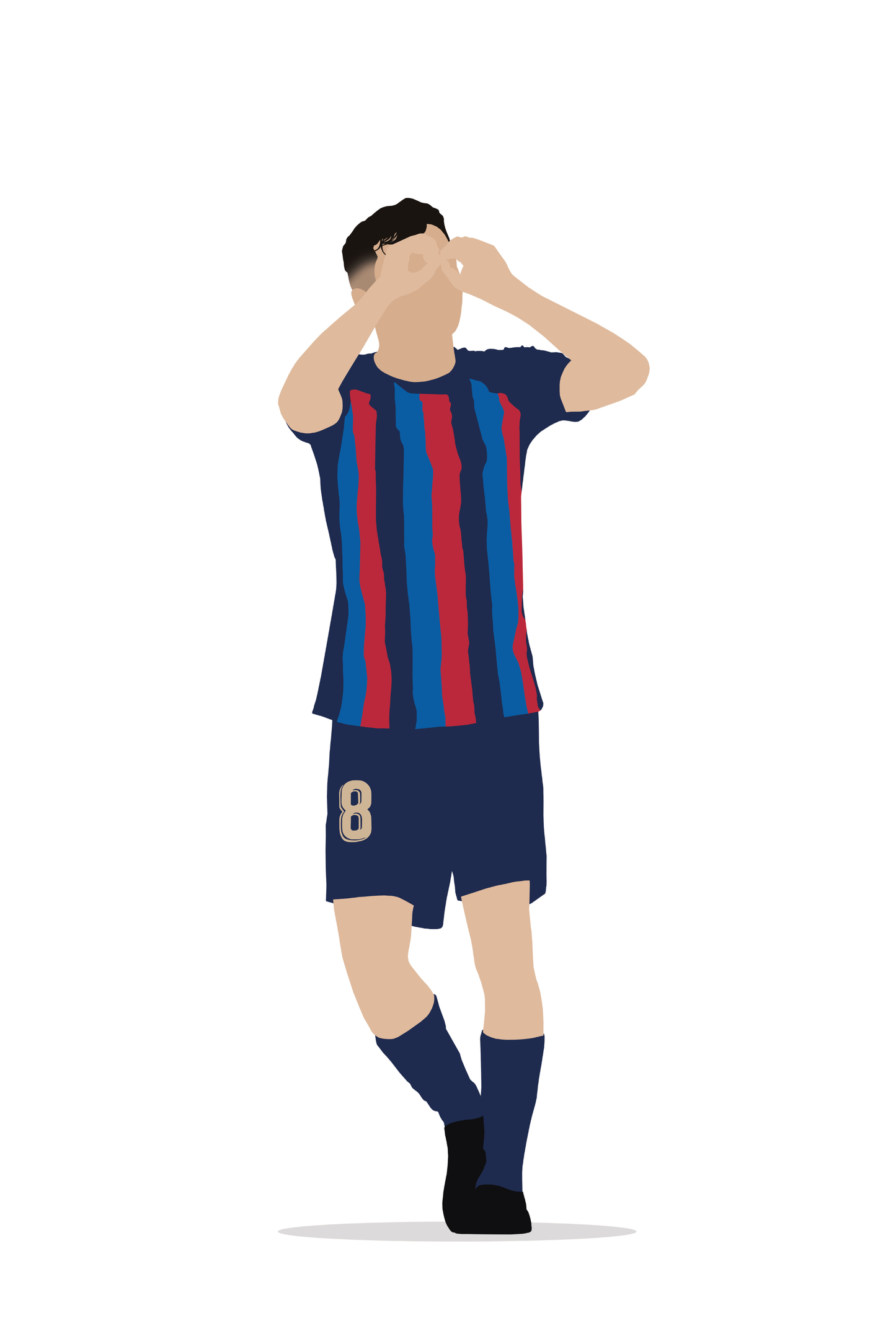 Pedri - Barcelona 1 Digital Art Football Poster