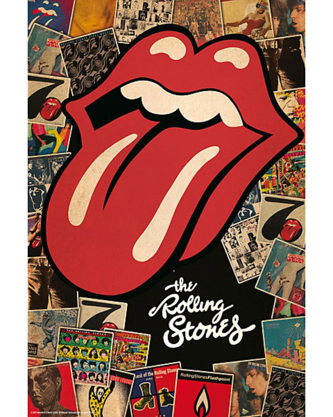 Rolling Stones Collage Retro Poster