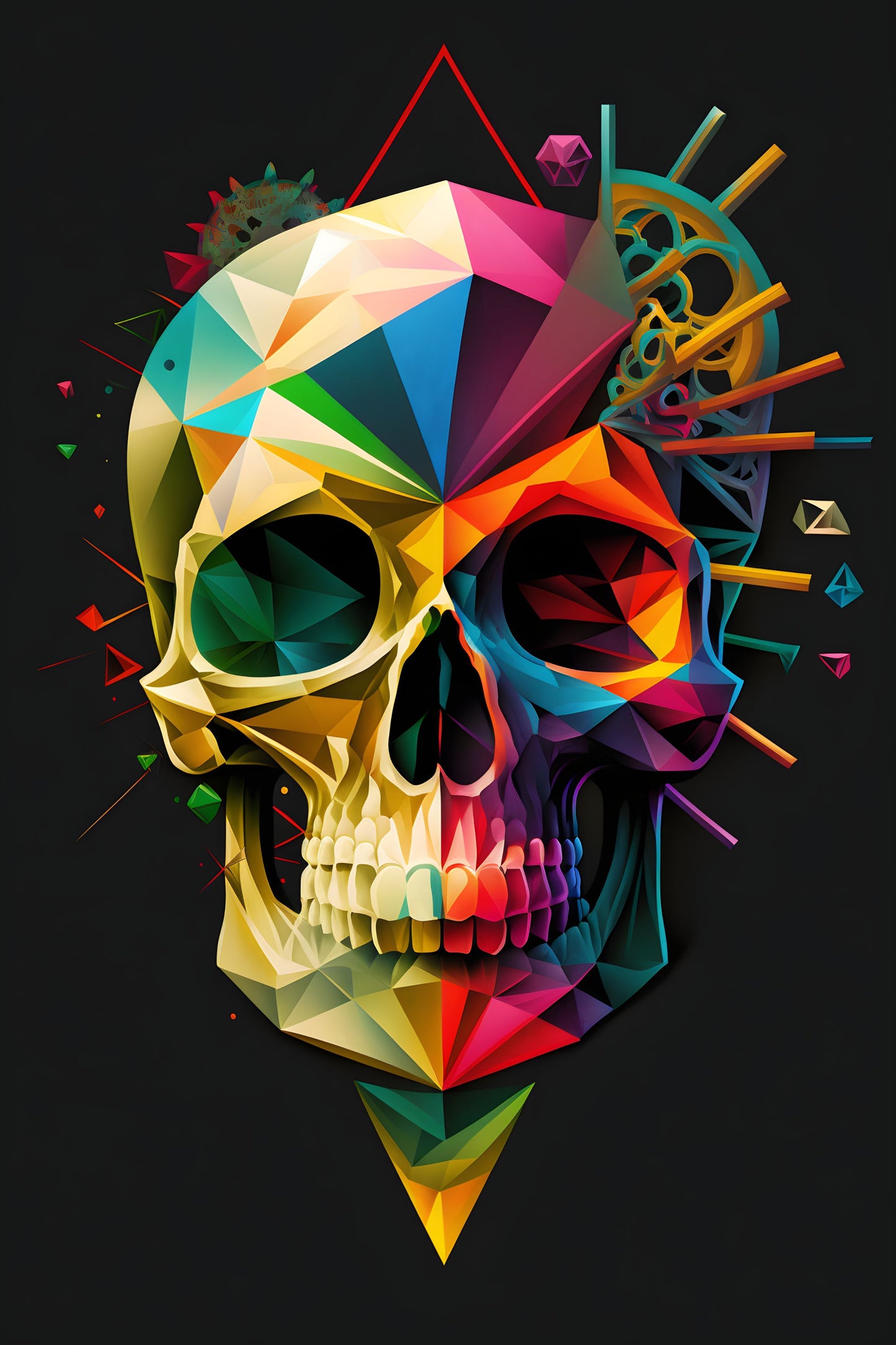 Skull 13 Digital Art Poster