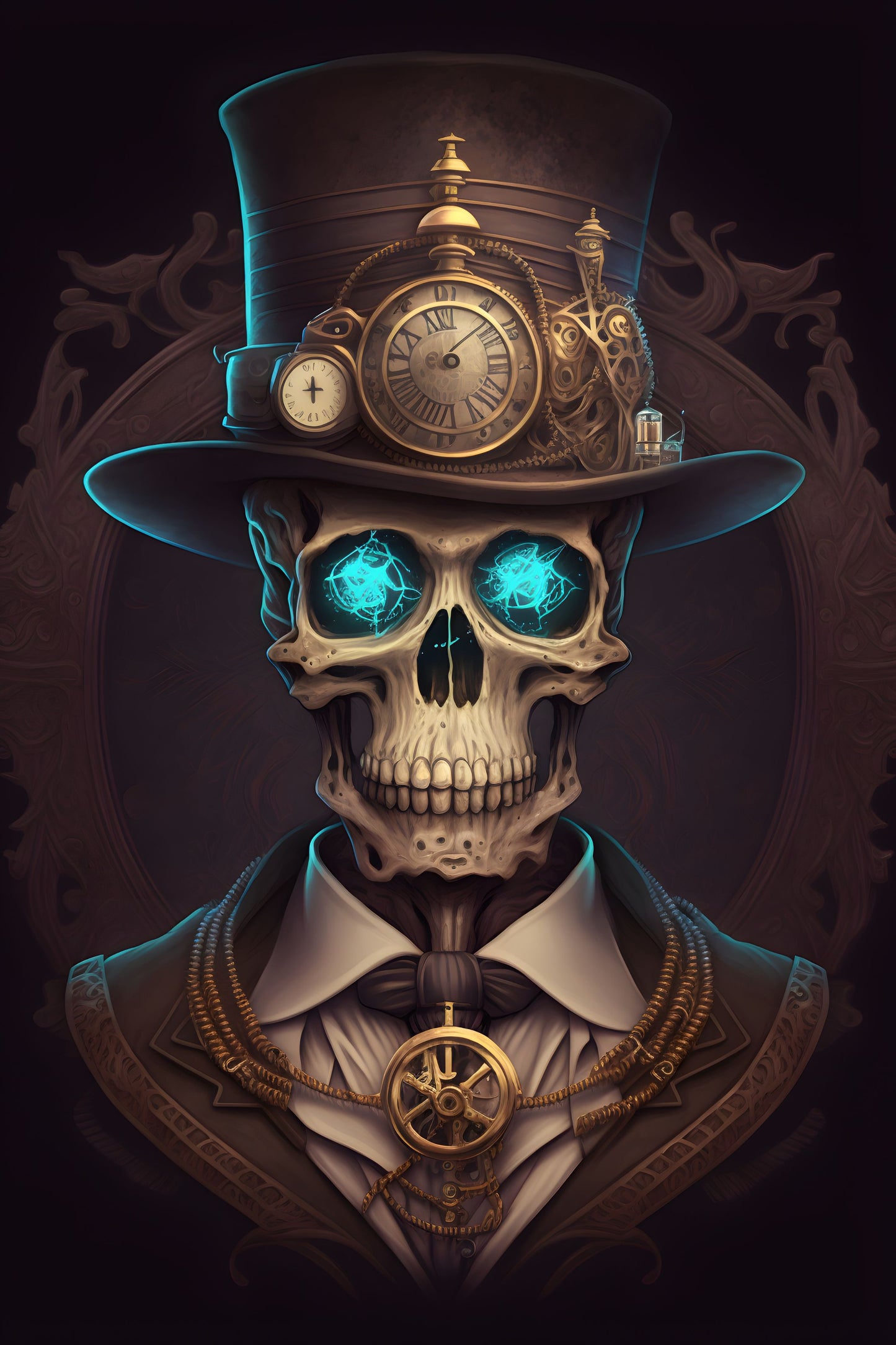 Skull 24 Digital Art Poster