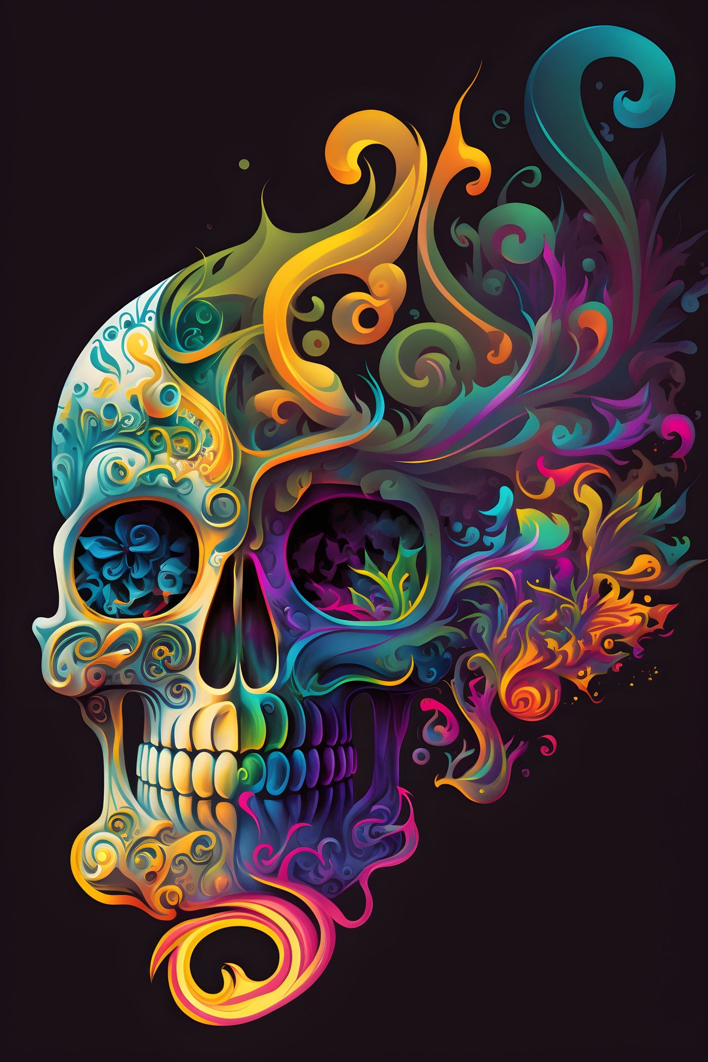 Skull 3 Digital Art Poster