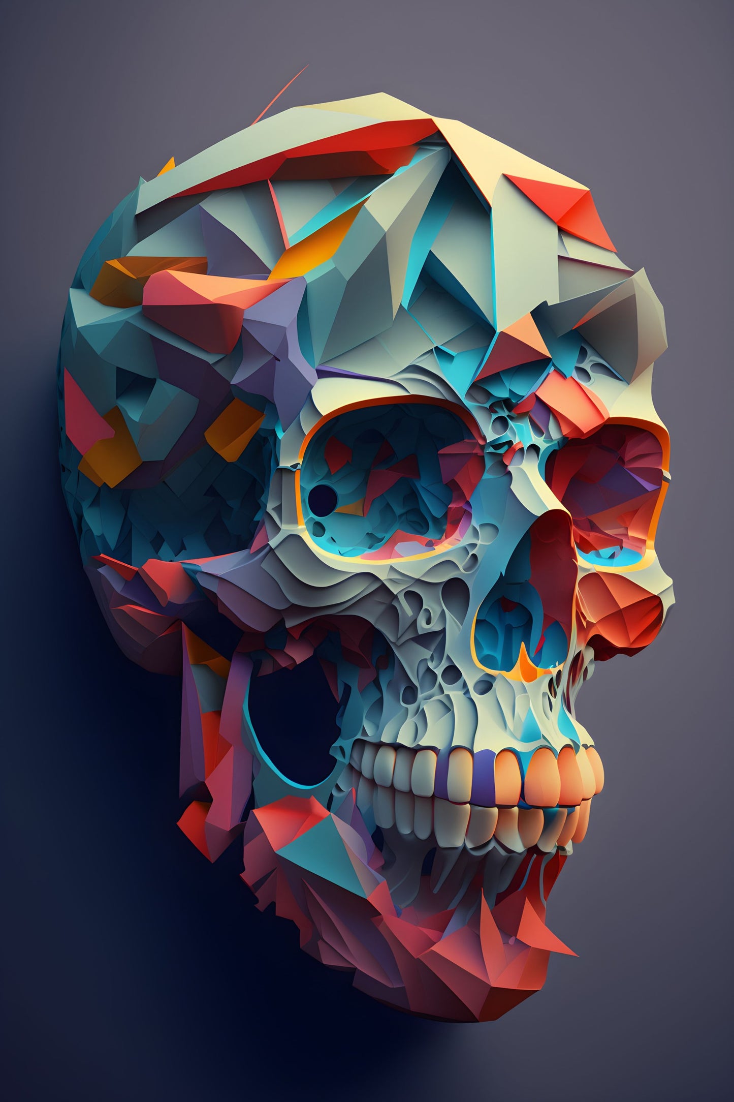 Skull 7 Digital Art Poster