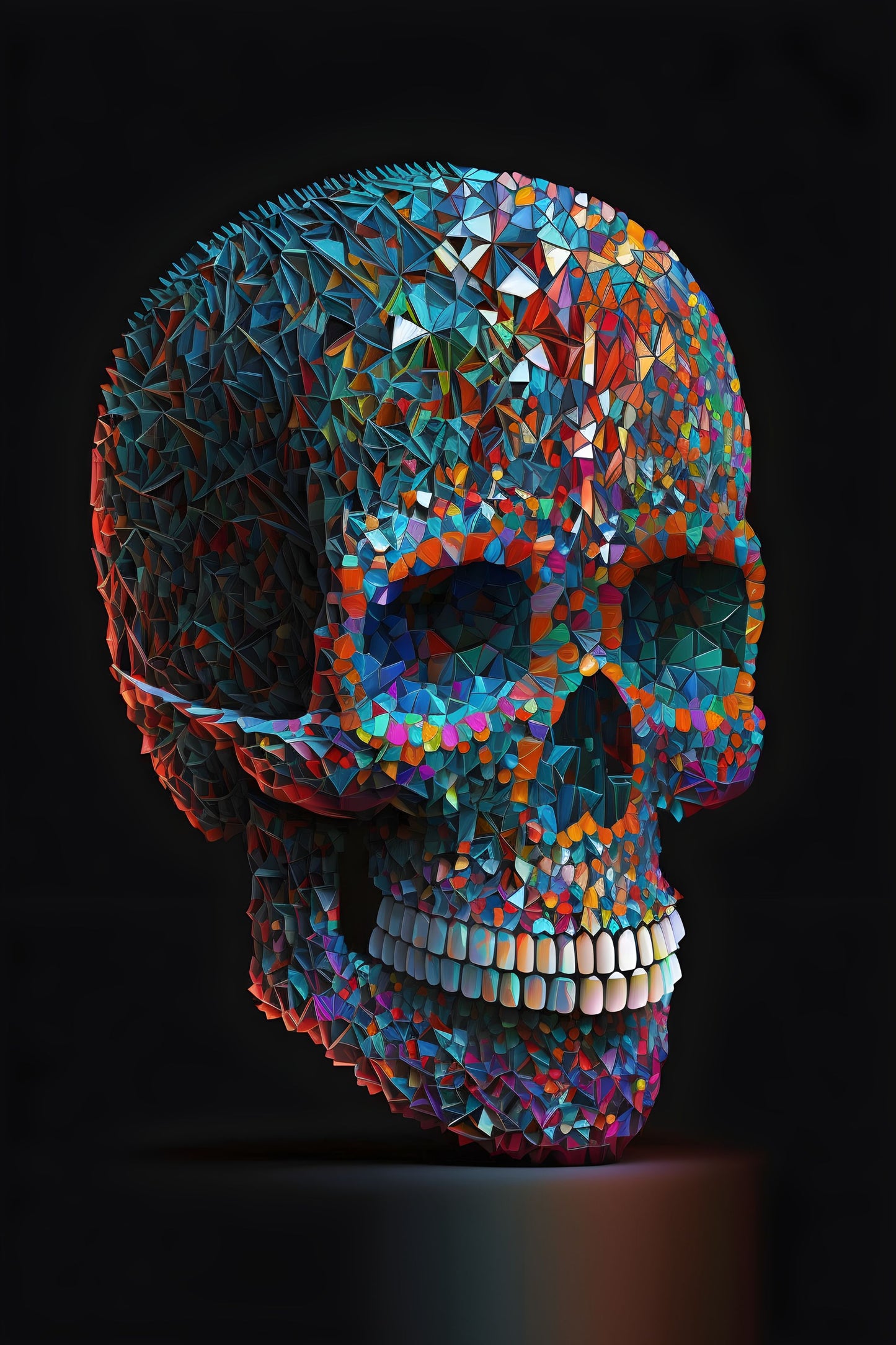 Skull 9 Digital Art Poster