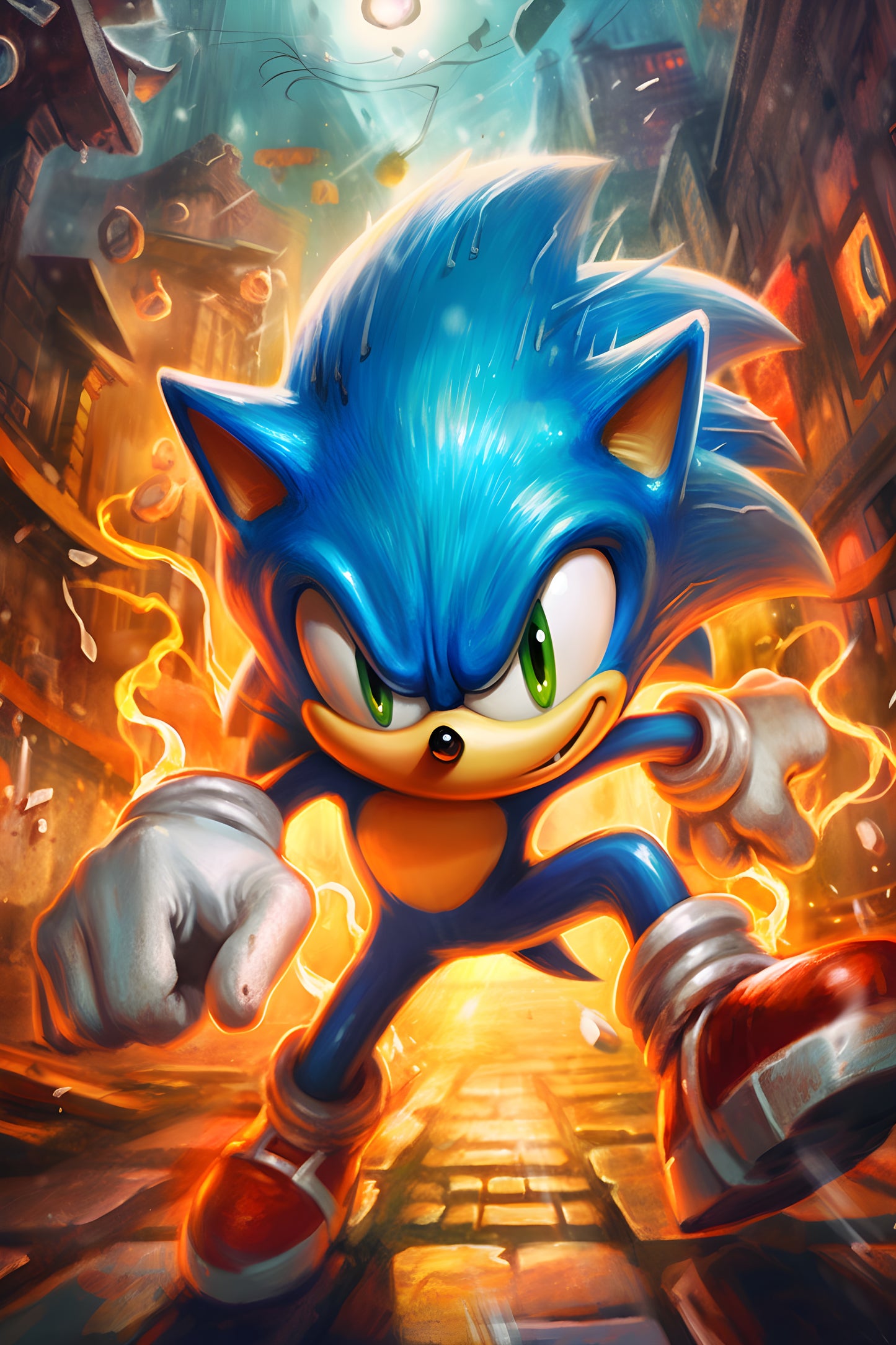 Sonic the Hedgehog 7 Digital Art Gaming Poster