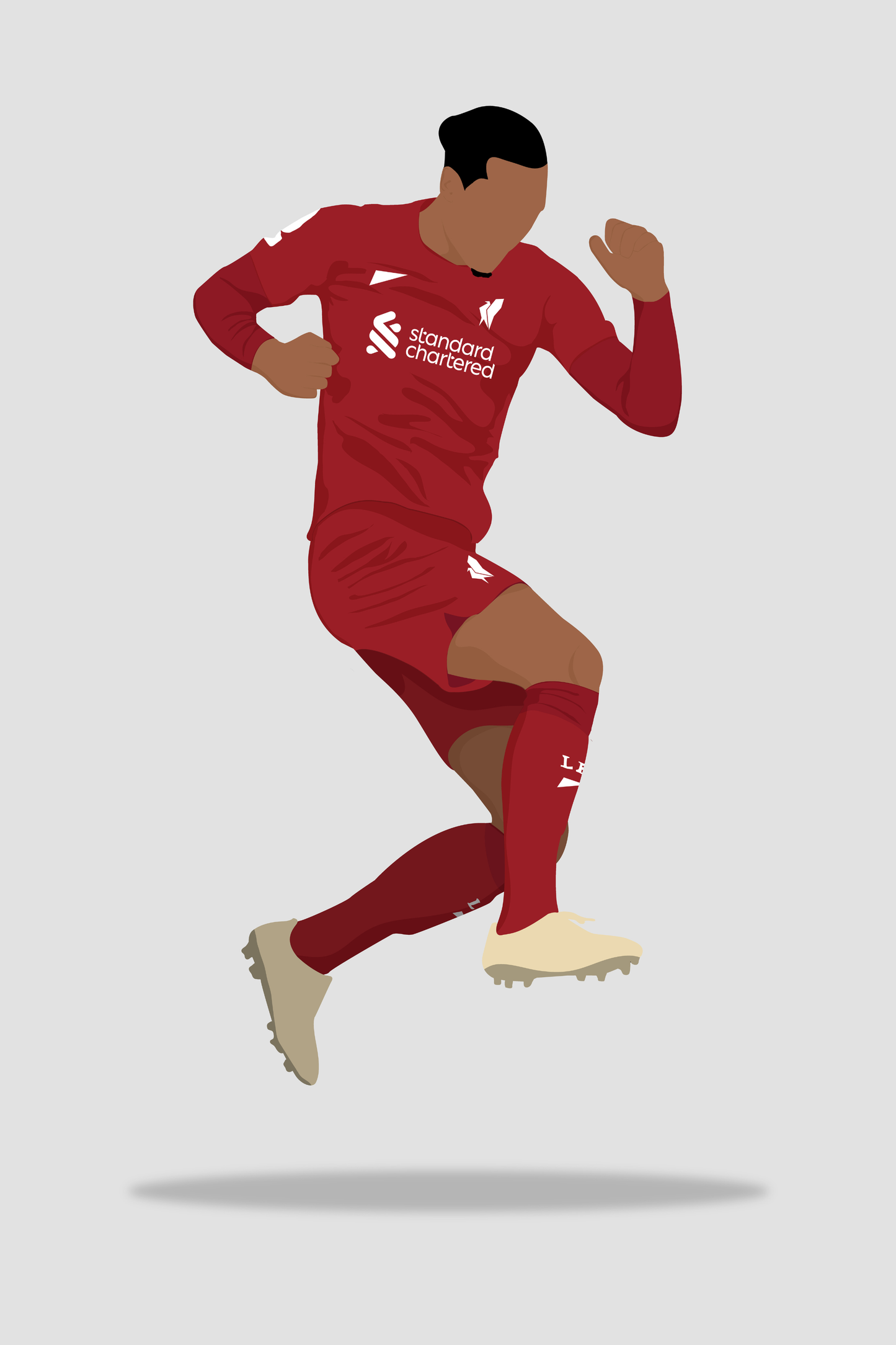 Virgil van Dijk - Liverpool 1 Digital Art Football Poster