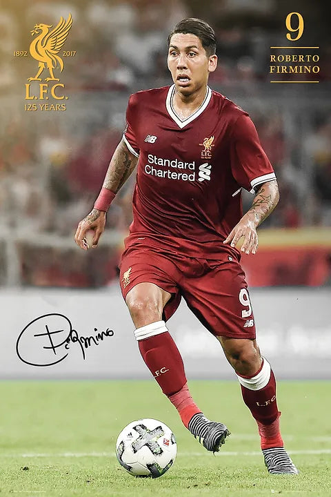 Liverpool Firmino 17-18 Football Poster – - Main Image