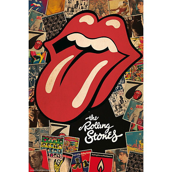 Rolling Stones Collage Retro Poster