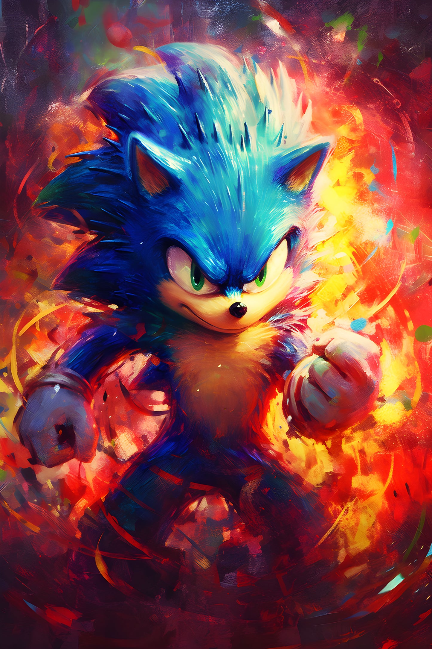Sonic the Hedgehog 9 Digital Art Gaming Poster