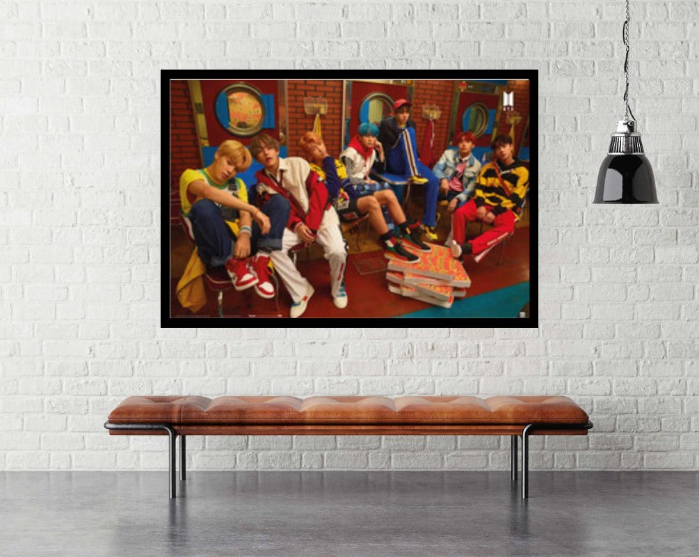 BTS - Pizza Poster - room mockup - egoamo posters