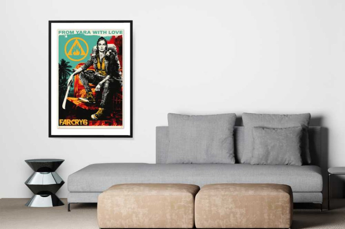 Far Cry 6 - Yara With Love - room mockup - egoamo posters