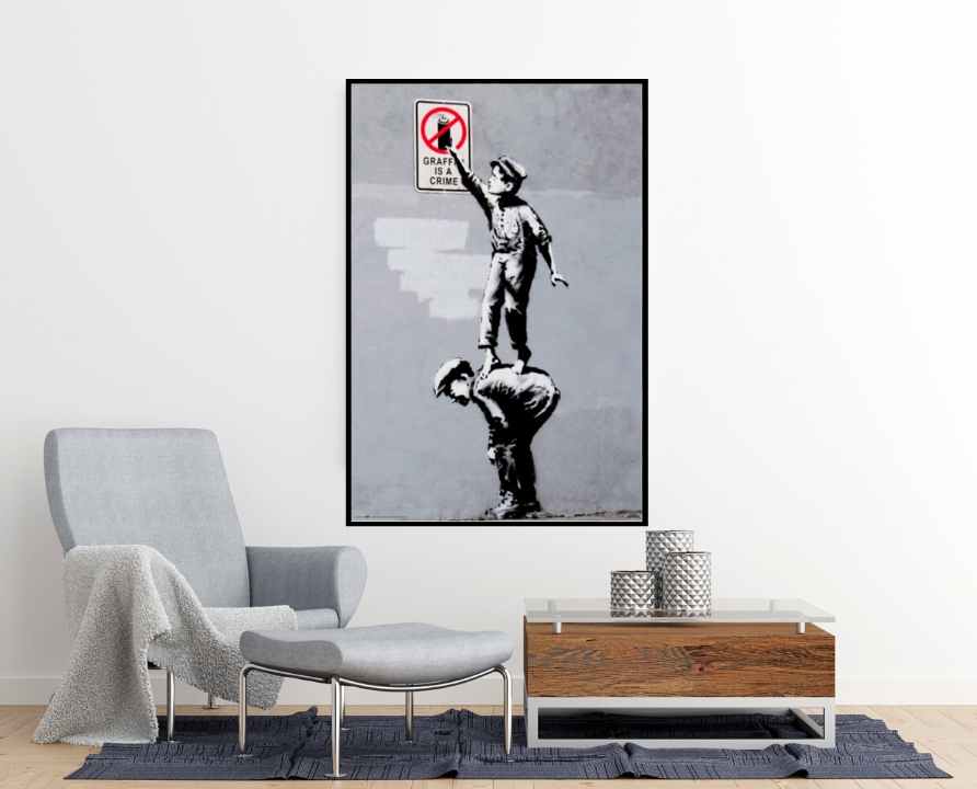 Banksy - Graffiti is a Crime Poster - egoamo.co.za