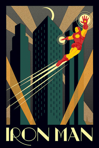 Iron Man - Art Deco Poster - egoamo.co.za