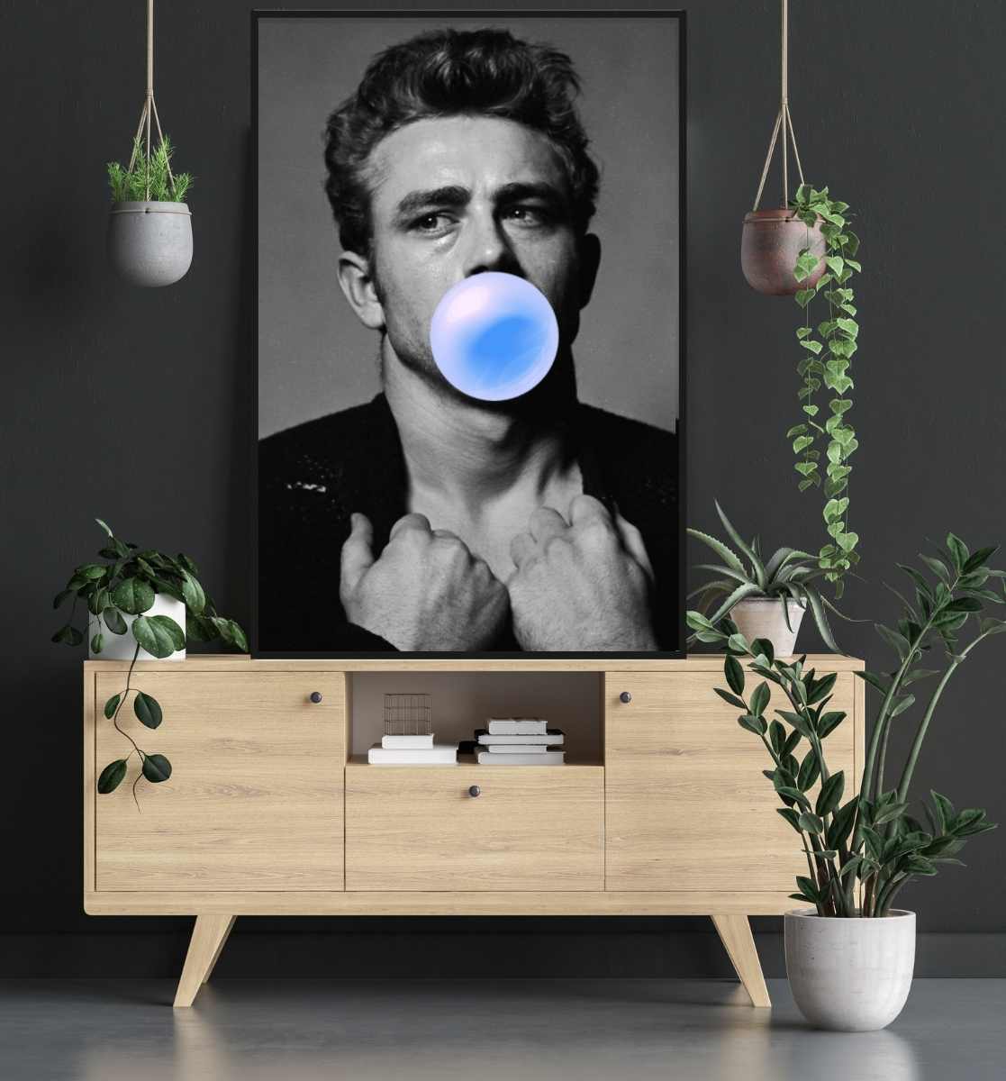 James Dean Bubblegum Art Poster - room mockup