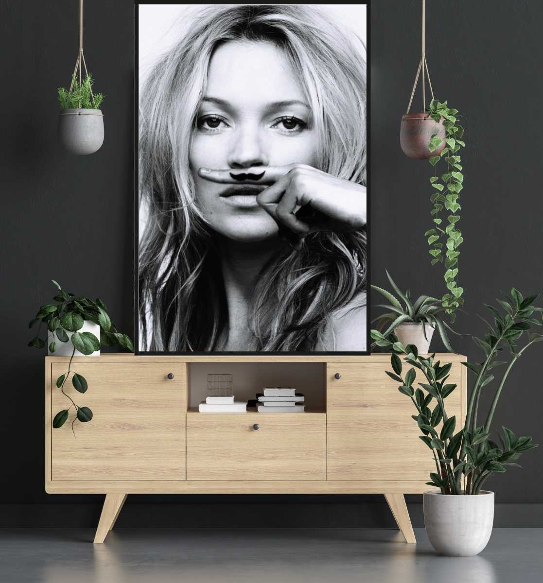 Kate Moss Mustache Poster Egoamo co za Kate Moss Mustache Poster Egoamo co za