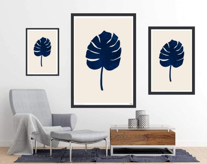 Monsteria Marble Blue by Studio - Art Poster - egoamo.co.za