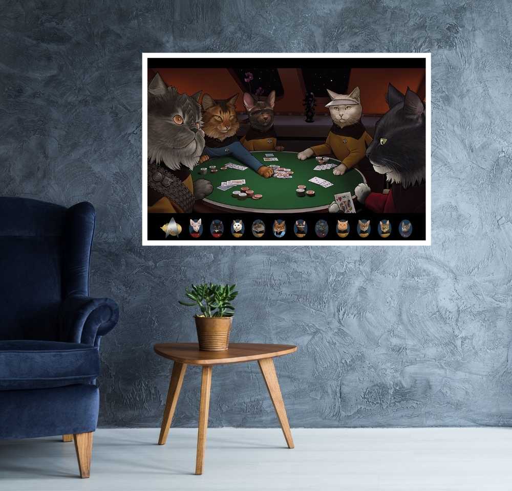 Star Trek Cats Poker Poster egoamo.co.za Posters