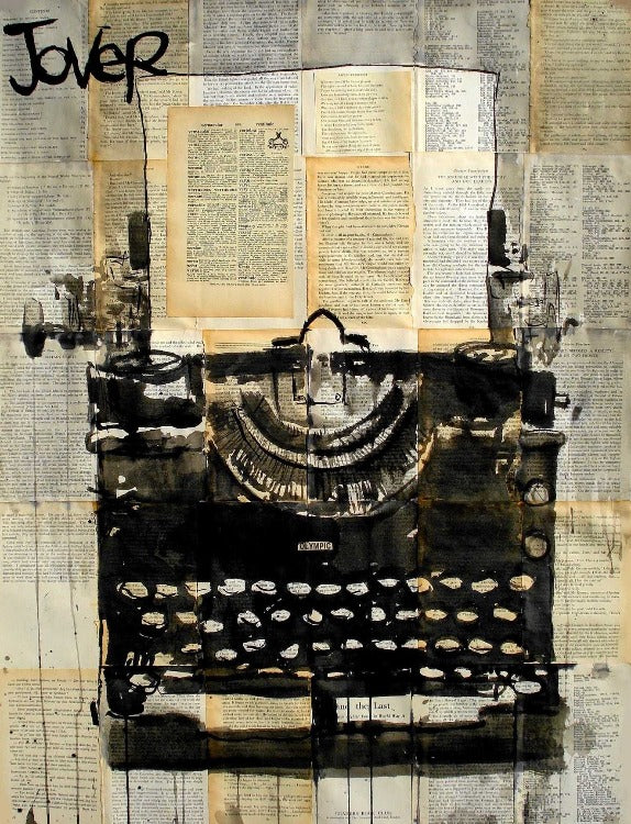 Loui Jover - Typewriter Art Print - egoamo.co.za