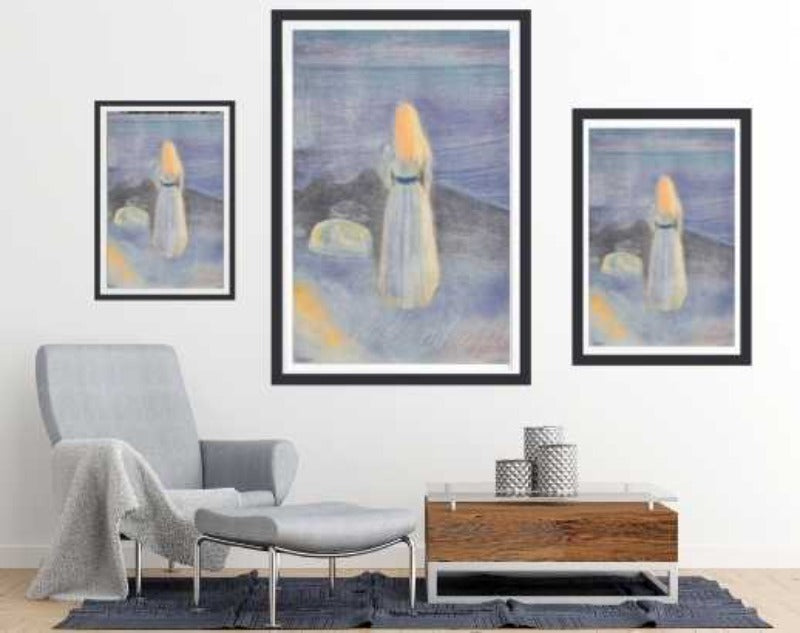 Young Woman on the Beach (1896) - room mockup - egoamo posters