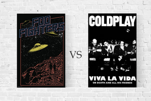 Foo Fighters vs Coldplay posters