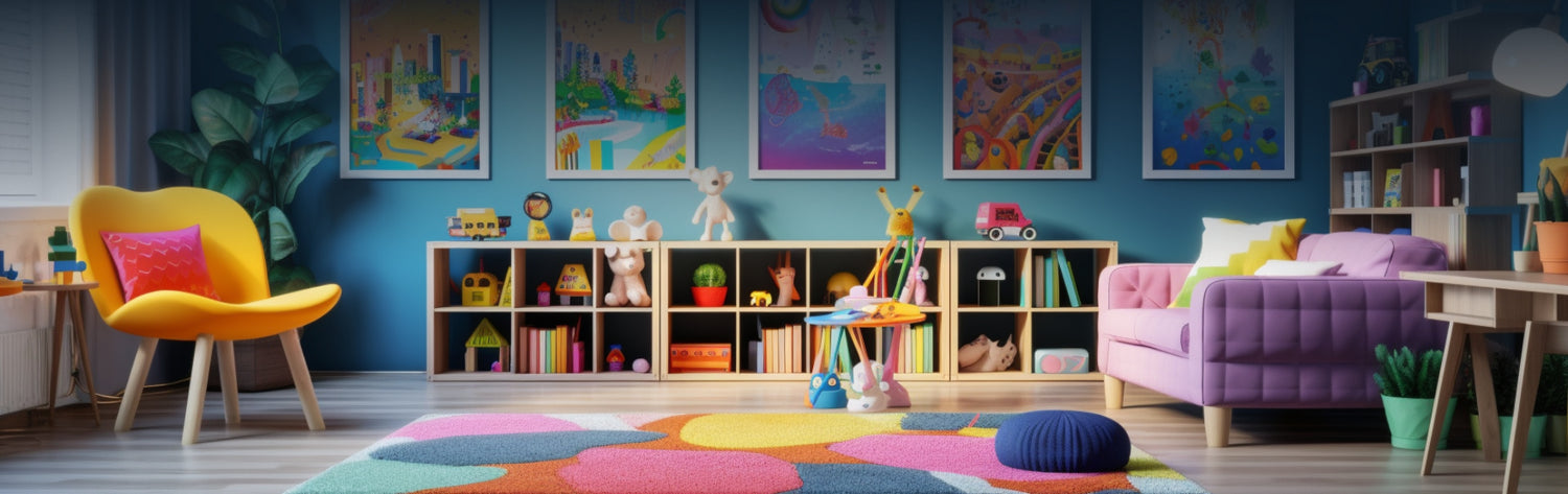 Kids Play Room with Framed Posters