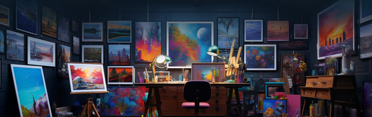 Art Room with Framed Posters