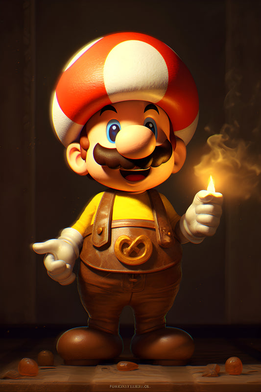 Super Mario 1 Digital Art Gaming Poster