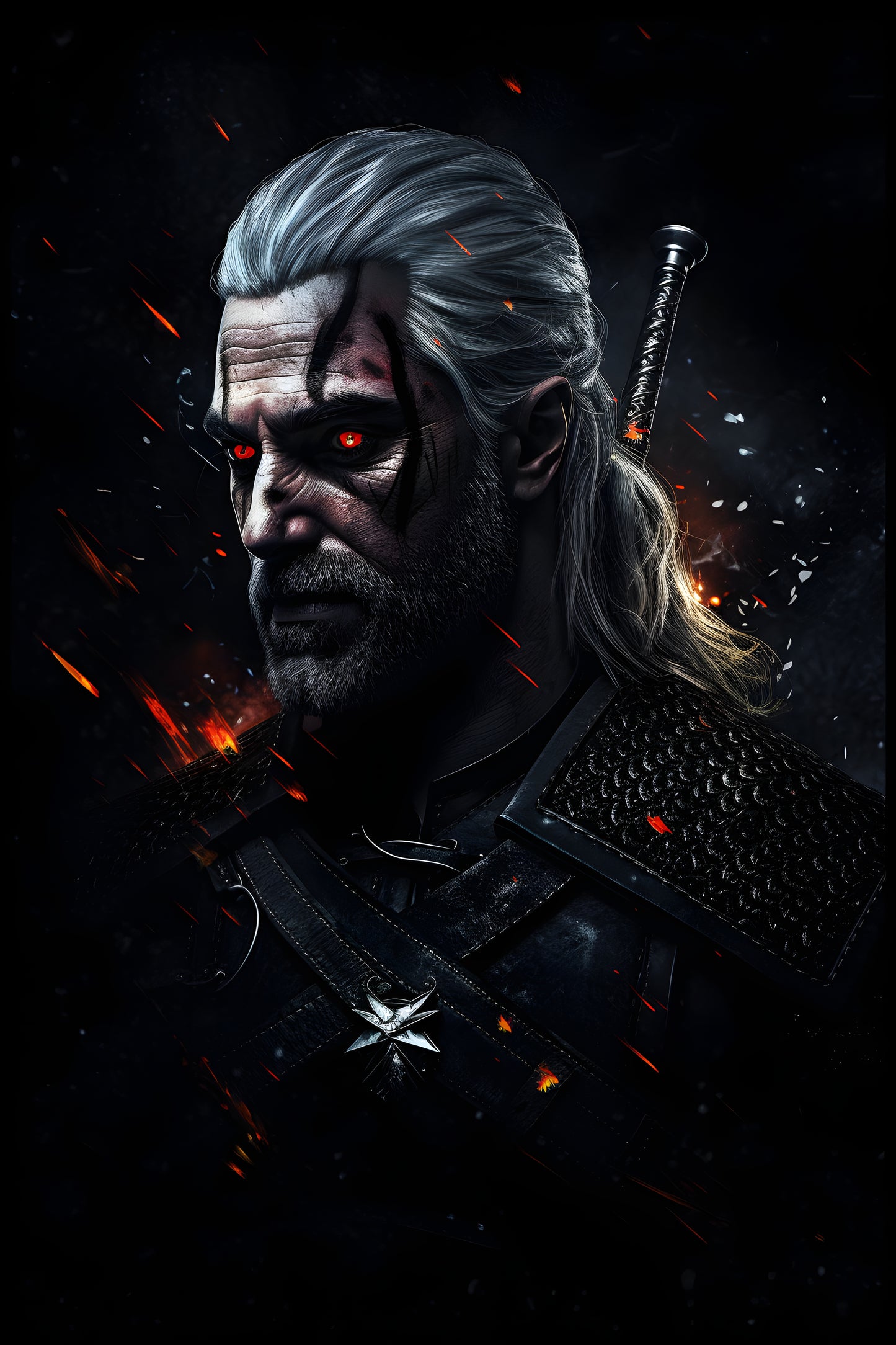 The Witcher 2 Digital Art Gaming Poster