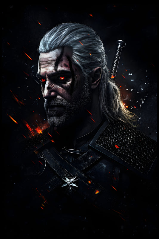 The Witcher 2 Digital Art Gaming Poster