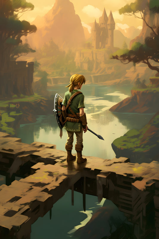 Legend of Zelda 2 Digital Art Gaming Poster
