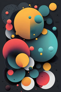 Abstract Circles - Abstract Art Poster - egoamo.co.za