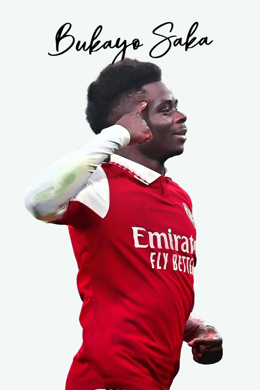 Bukayo Saka - Arsenal 1 Digital Art Football Poster