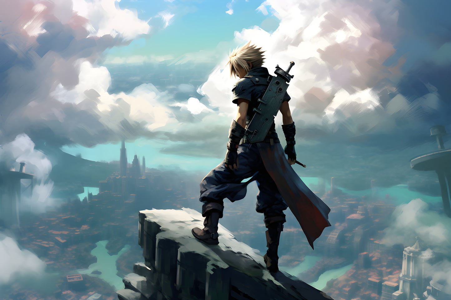 Final Fantasy 1 Digital Art Gaming Poster