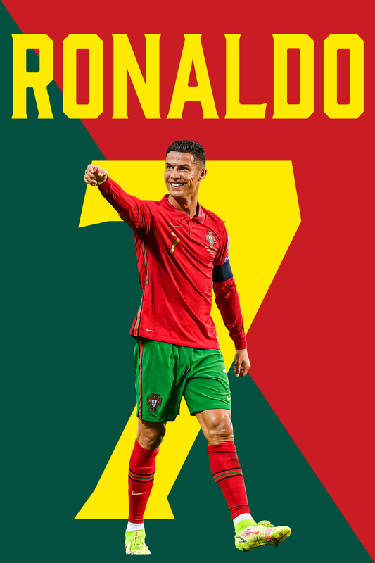 Cristiano Ronaldo 7 - Portugal 1 Digital Art Football Poster