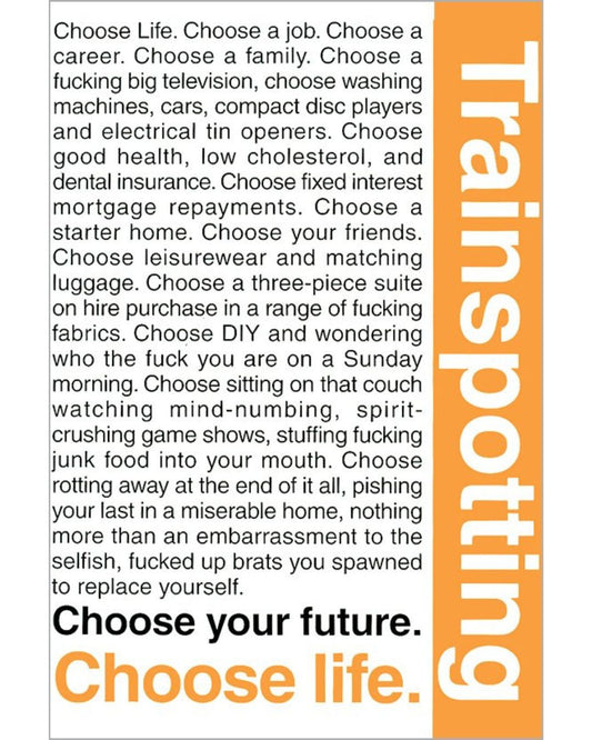 Trainspotting - Choose Life Poster