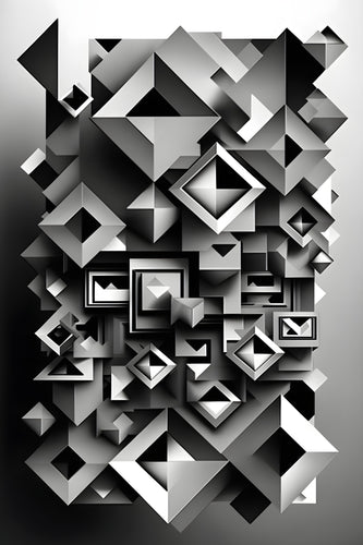 City Top Maze - Abstract Art Poster - egoamo.co.za